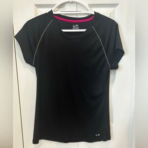 Black Slim Fit Champion Running Shirt